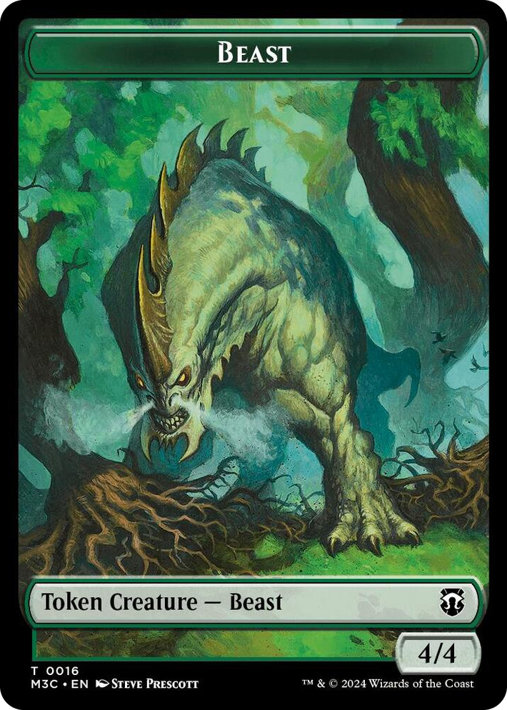 0016 Beast (0016) // Copy Double-Sided Token T Commander: Modern Horizons 3