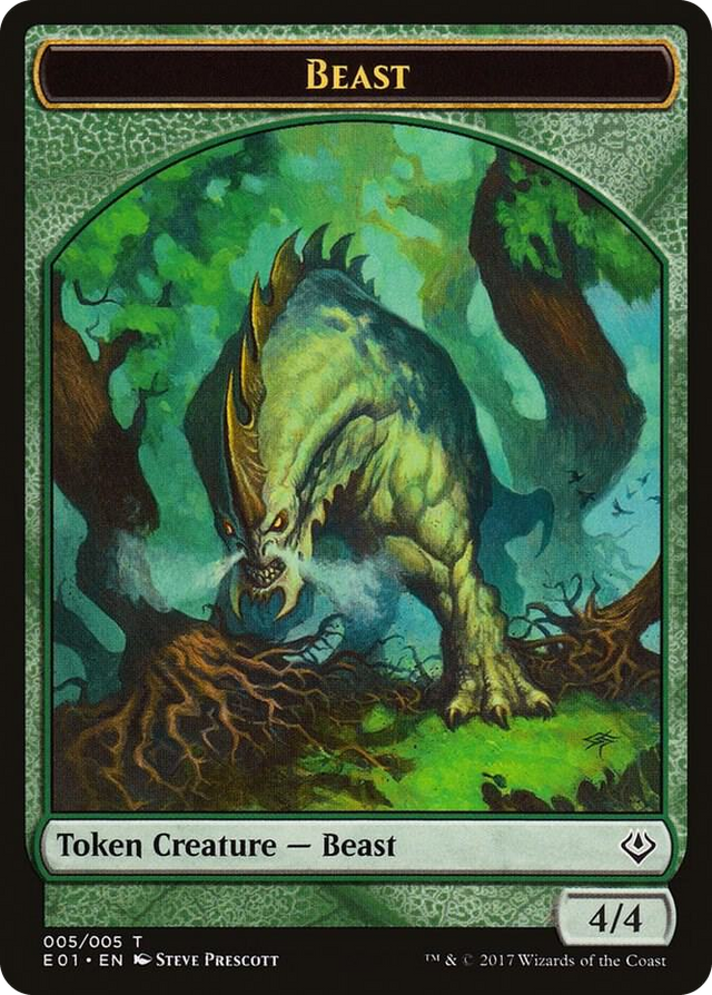 0005 Beast (005) // Soldier Double-sided Token T Archenemy: Nicol Bolas