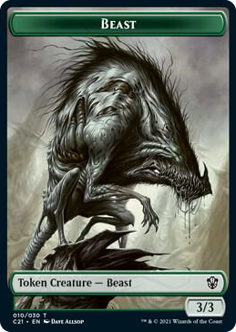 0010 Beast (010) // Whale Double-Sided Token T Commander 2021
