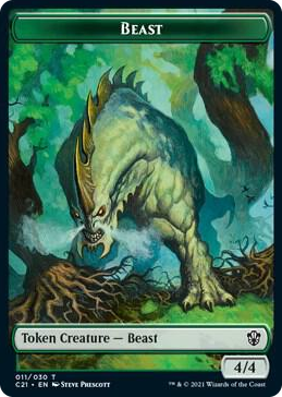 0011 Beast (011) // Insect Double-Sided Token T Commander 2021