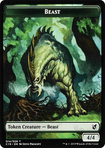 0014 Beast (014) // Wurm Double-Sided Token T Commander 2019