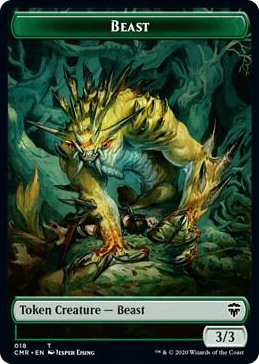 0018 Beast (018) // Beast (019) Double-Sided Token T Commander Legends