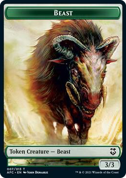 0007 Beast // Dragon Spirit Double-Sided Token T Commander: Adventures in the Forgotten Realms