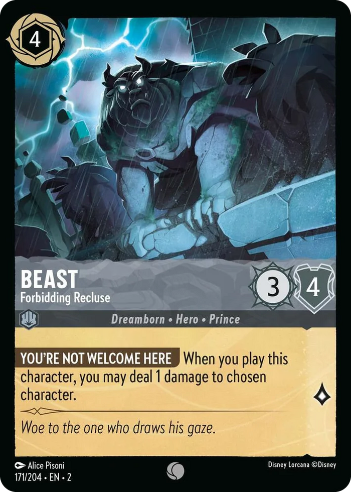 Beast - Forbidding Recluse #171 Common - Rise of the Floodborn Pokemon card