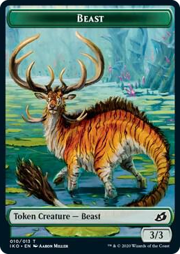 0010 Beast // Human Soldier (004) Double-Sided Token T Lair of Behemoths
