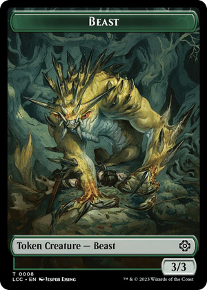 0008 Beast // Merfolk (0003) Double-Sided Token T Commander: The Lost Caverns of Ixalan