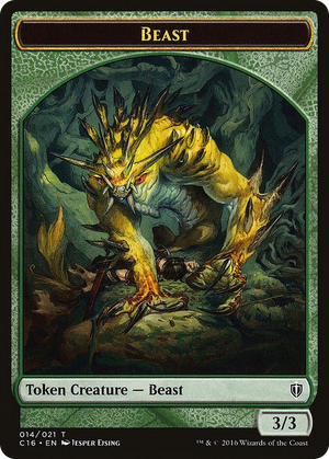 0014 Beast // Ogre Double-Sided Token T Commander 2016