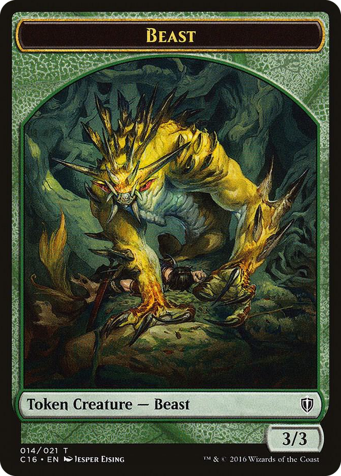 Beast // Ogre Double-Sided Token #14 T - Commander 2016 Pokemon card