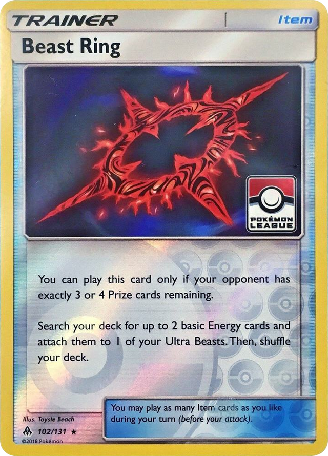 0102 Beast Ring - 102/131 (Pokemon League) Promo League & Championship Cards