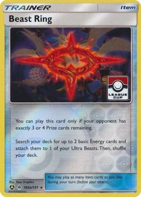 0102a Beast Ring - 102a/131 (League Cup) Promo League & Championship Cards