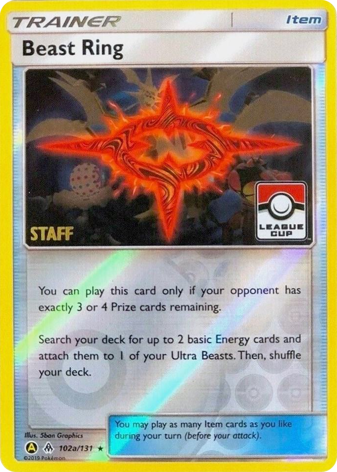 0102a Beast Ring - 102a/131 (League Cup) [Staff] Promo League & Championship Cards