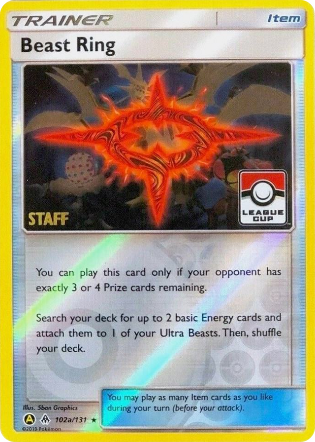 0102a Beast Ring - 102a/131 (League Cup) [Staff] Promo League & Championship Cards