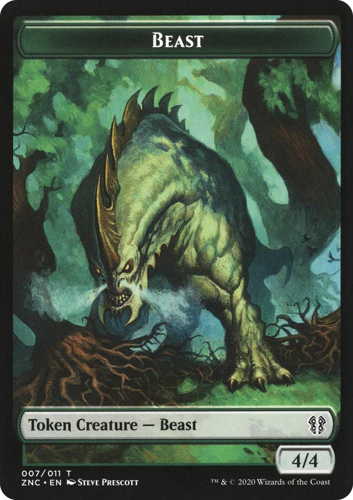 0007 Beast // Saproling Double-Sided Token T Commander: Zendikar Rising