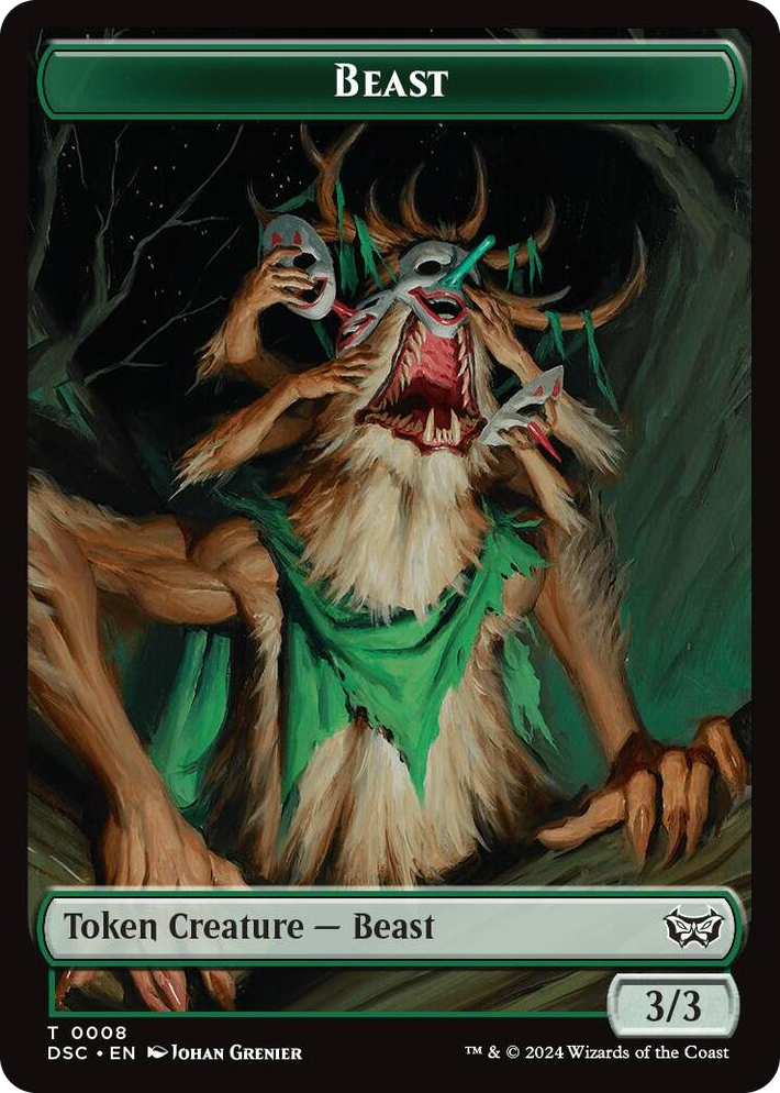 0008 Beast // Scarecrow Double-Sided Token T Commander: Duskmourn: House of Horror