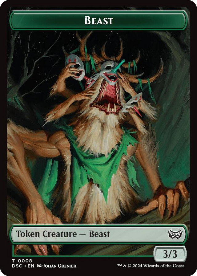 0008 Beast // Scarecrow Double-Sided Token T Commander: Duskmourn: House of Horror