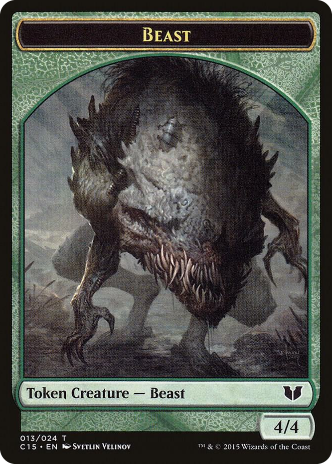 0013 Beast // Snake (017) Double-Sided Token T Commander 2015