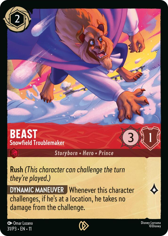 0031 Beast - Snowfield Troublemaker Promo Disney Lorcana Promo Cards