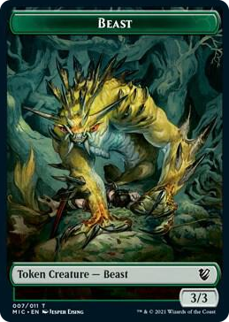 0007 Beast // Spider Double-Sided Token T Commander: Innistrad: Midnight Hunt