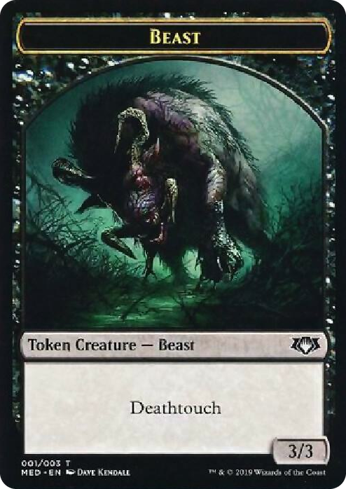0001 Beast Token T Mythic Edition: War of the Spark