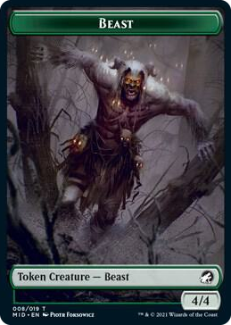 0008 Beast Token T Innistrad: Midnight Hunt