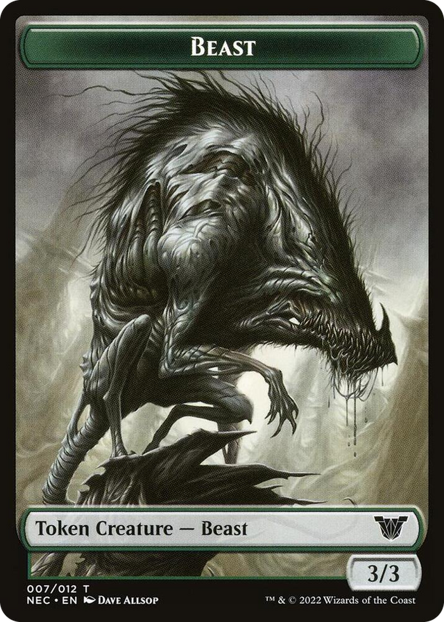 0007 Beast // Treasure Double-Sided Token T Commander: Kamigawa: Neon Dynasty