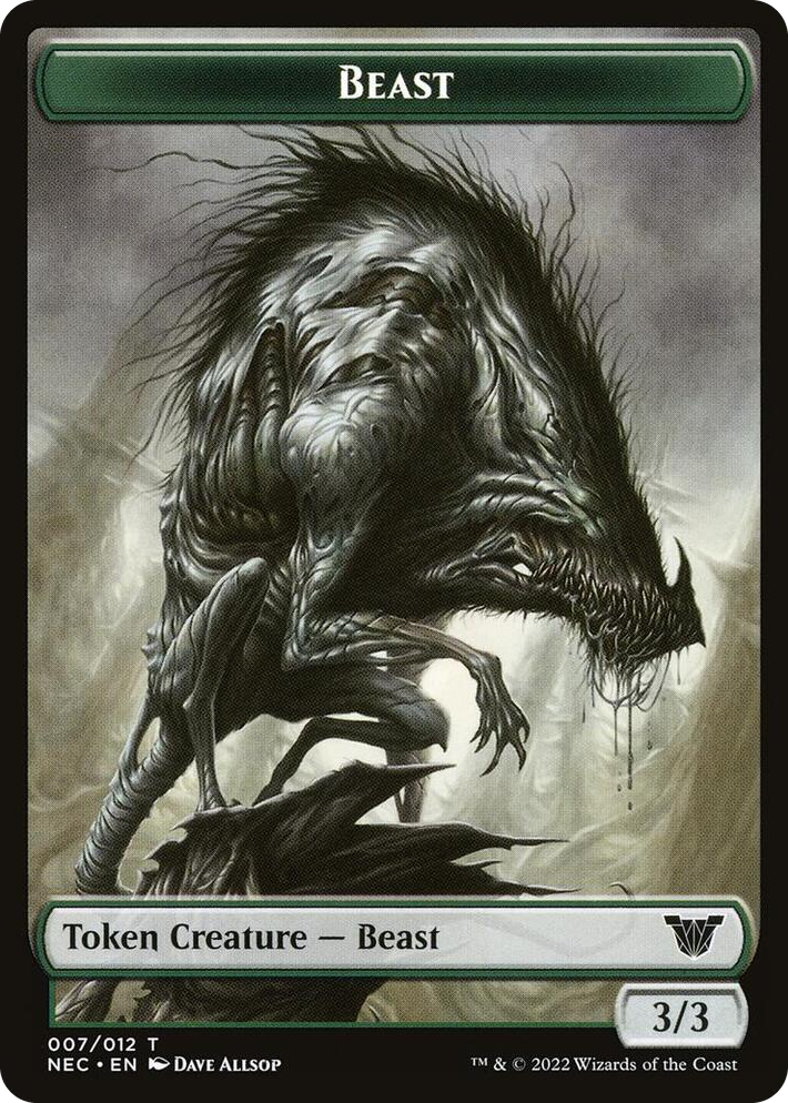 0007 Beast // Treasure Double-Sided Token T Commander: Kamigawa: Neon Dynasty