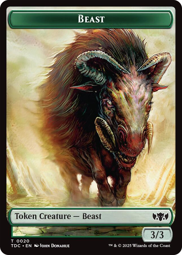 Beast // Treasure Double-Sided Token #20 T - Commander: Tarkir: Dragonstorm Pokemon card