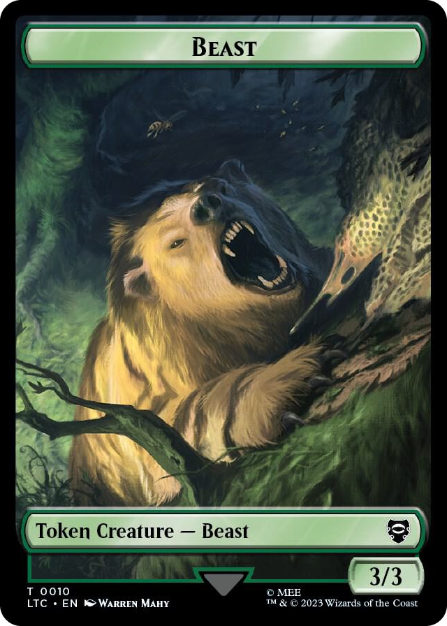 Beast // Treefolk Double-Sided Token #10 T - Commander: The Lord of the Rings: Tales of Middle-earth Pokemon card