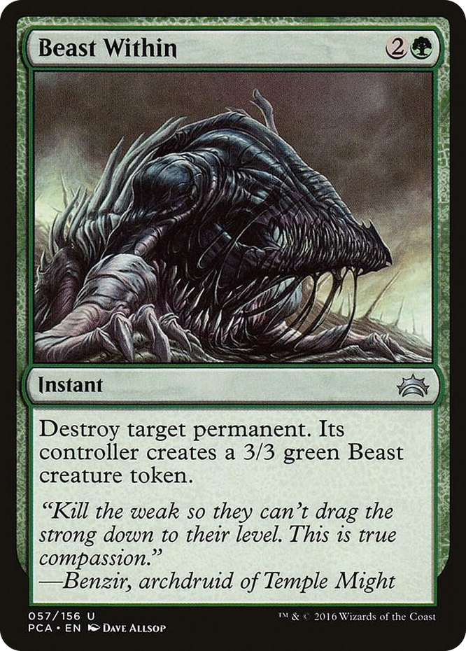 Beast Within #57 U - Planechase Anthology Pokemon card