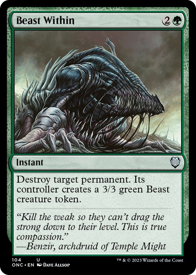 0104 Beast Within U Commander: Phyrexia: All Will Be One