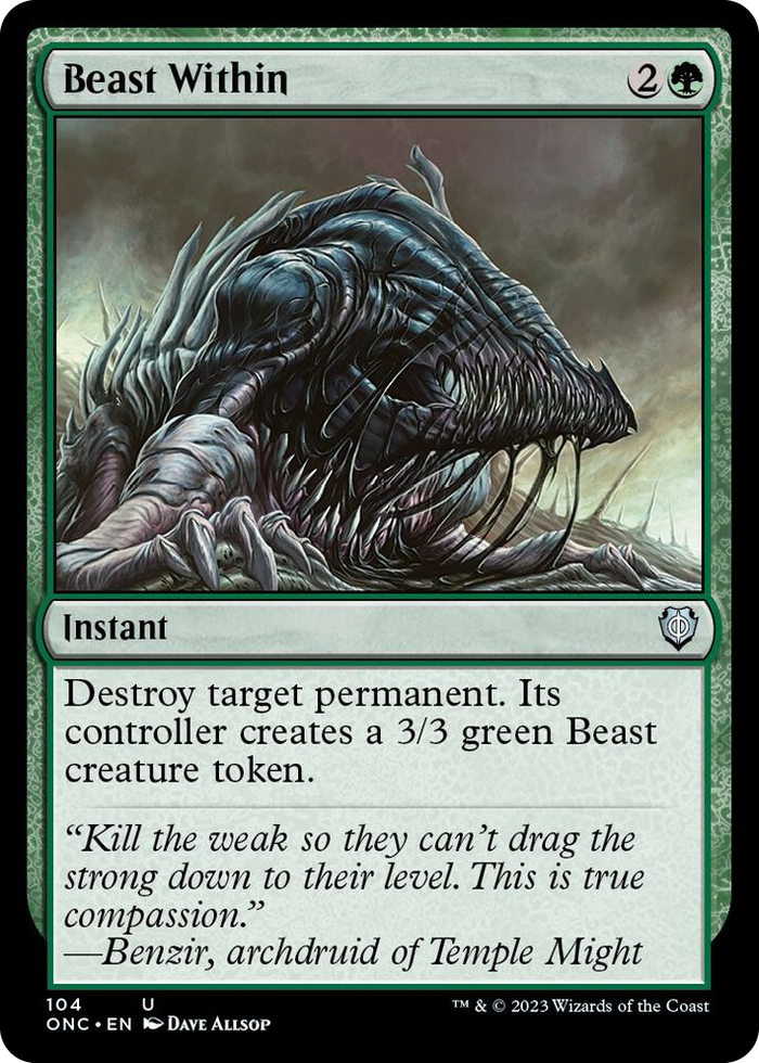 Beast Within #104 U - Commander: Phyrexia: All Will Be One Pokemon card