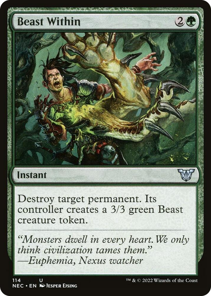 Beast Within #114 U - Commander: Kamigawa: Neon Dynasty Pokemon card