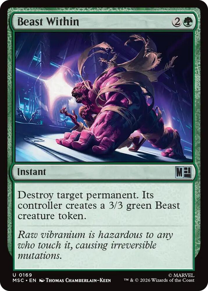 Beast Within #169 U - Commander: Marvel Super Heroes Pokemon card