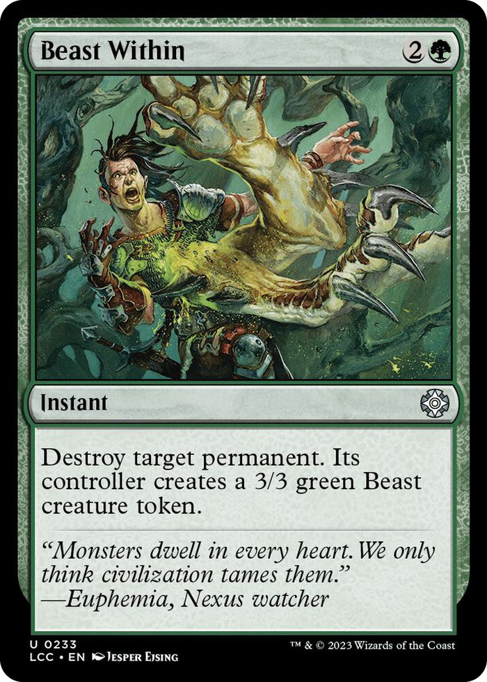 Beast Within #233 U - Commander: The Lost Caverns of Ixalan Pokemon card