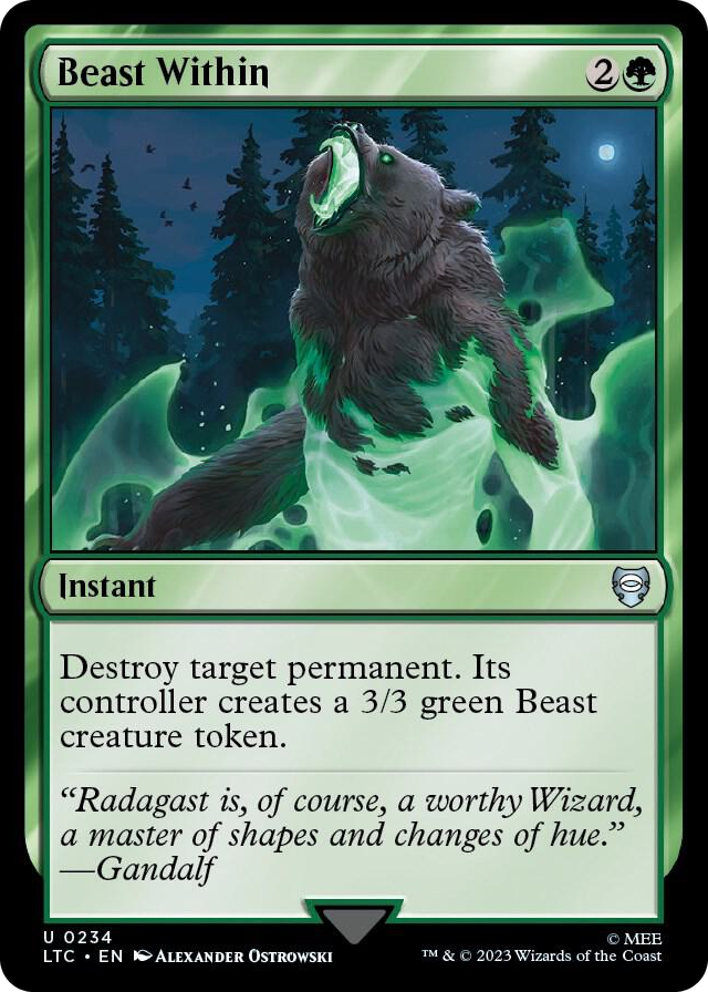 Beast Within #234 U - Commander: The Lord of the Rings: Tales of Middle-earth Pokemon card