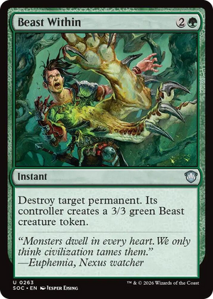 0263 Beast Within U Commander: Secrets of Strixhaven