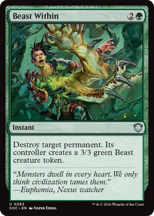 0263 Beast Within U Commander: Secrets of Strixhaven