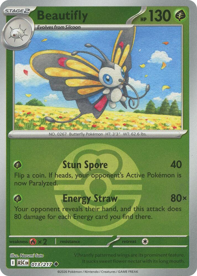 0013 Beautifly - 013/217 (Love Ball) Uncommon Ascended Heroes
