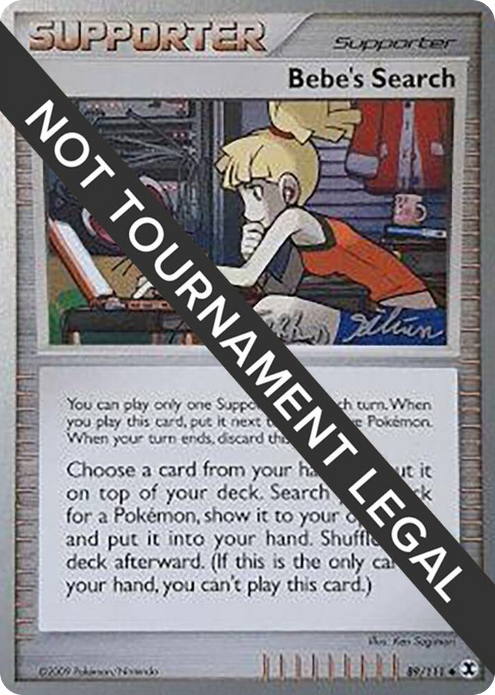 0089 Bebe's Search - 2009 (Stephen Silvestro) Uncommon World Championship Decks