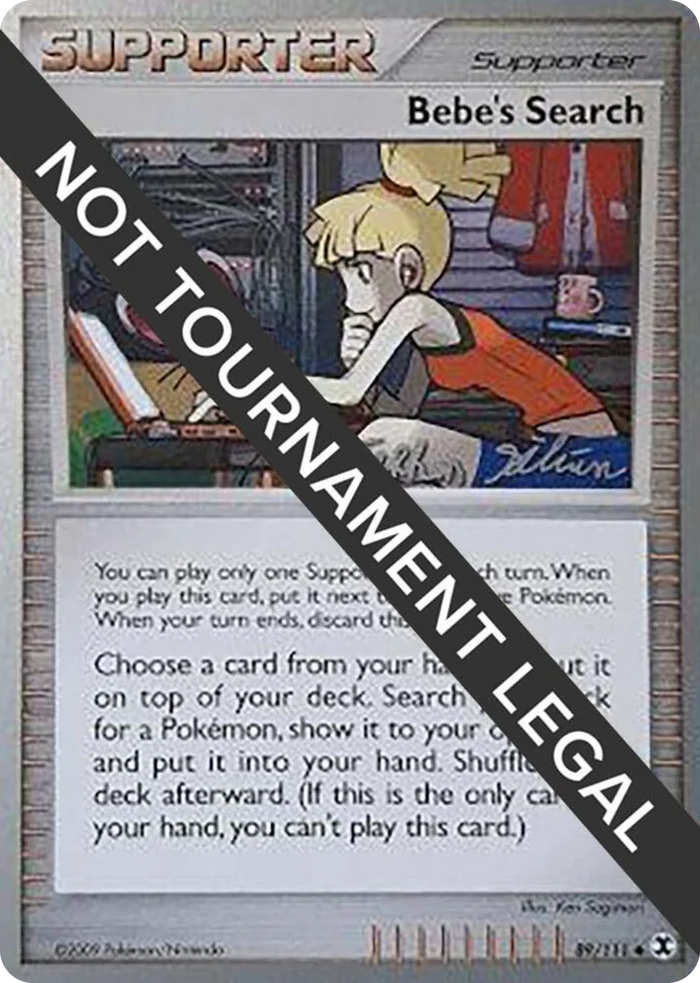 0089 Bebe's Search - 2009 (Stephen Silvestro) Uncommon World Championship Decks