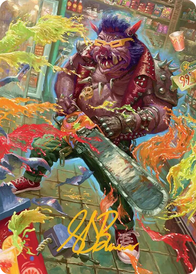 0052 Bebop, Porcine Punk Art Card (Gold-Stamped Signature) S Art Series: Teenage Mutant Ninja Turtles