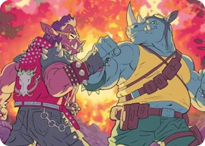 0029 Bebop & Rocksteady Art Card S Art Series: Teenage Mutant Ninja Turtles