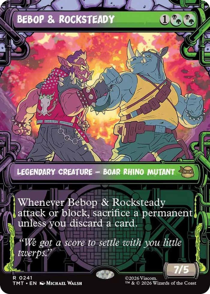 Bebop & Rocksteady (Showcase) #241 R - Teenage Mutant Ninja Turtles Pokemon card