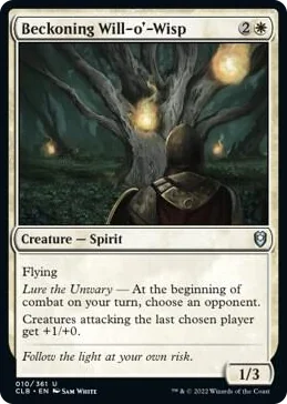 0010 Beckoning Will-o'-Wisp U Commander Legends: Battle for Baldur's Gate