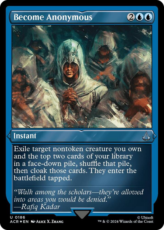 0186 Become Anonymous (Foil Etched) U Universes Beyond: Assassin's Creed