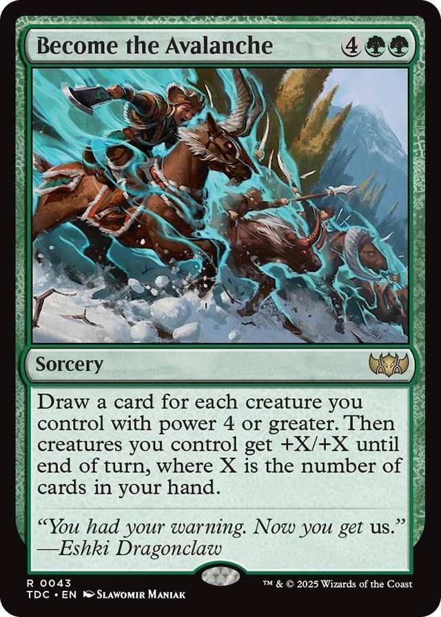 Become the Avalanche #43 R - Commander: Tarkir: Dragonstorm Pokemon card