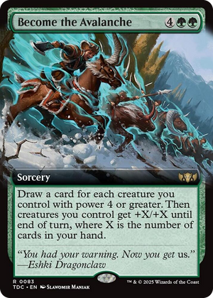 0083 Become the Avalanche (Extended Art) R Commander: Tarkir: Dragonstorm