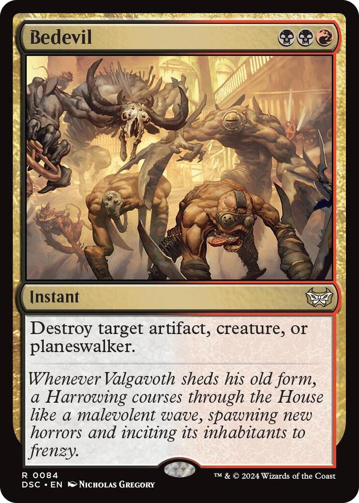 0084 Bedevil R Commander: Duskmourn: House of Horror