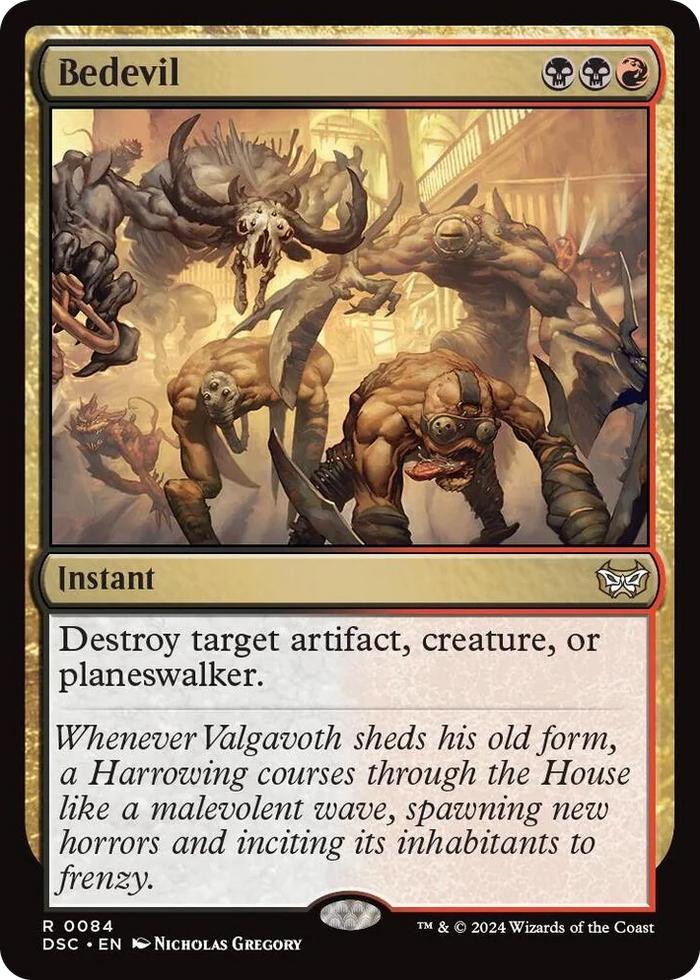 0084 Bedevil R Commander: Duskmourn: House of Horror