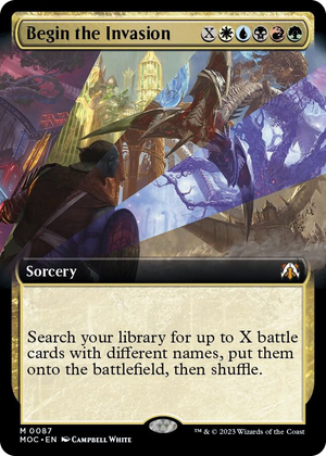 0087 Begin the Invasion (Extended Art) M Commander: March of the Machine